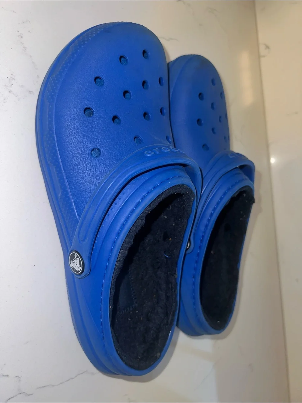CROCS Kids Lined Clog in Bright Blue